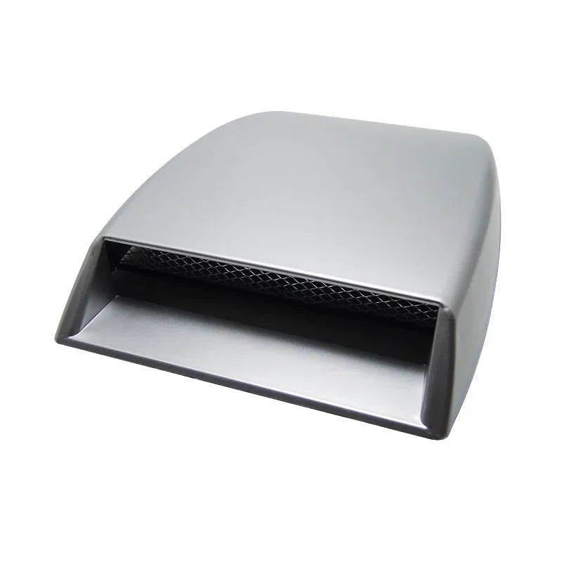 Black ABS plastic simulated car air vent decoration accessory with realistic dimensions.