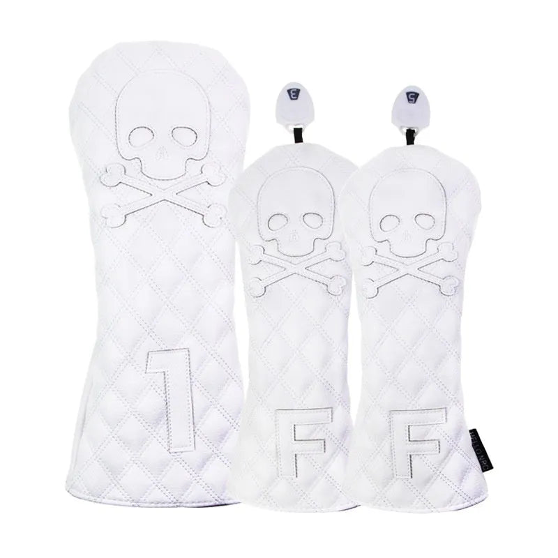 Black and white PU waterproof protective sleeve for a golf club wooden pole.