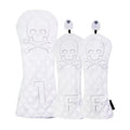 Black and white PU waterproof protective sleeve for a golf club wooden pole.