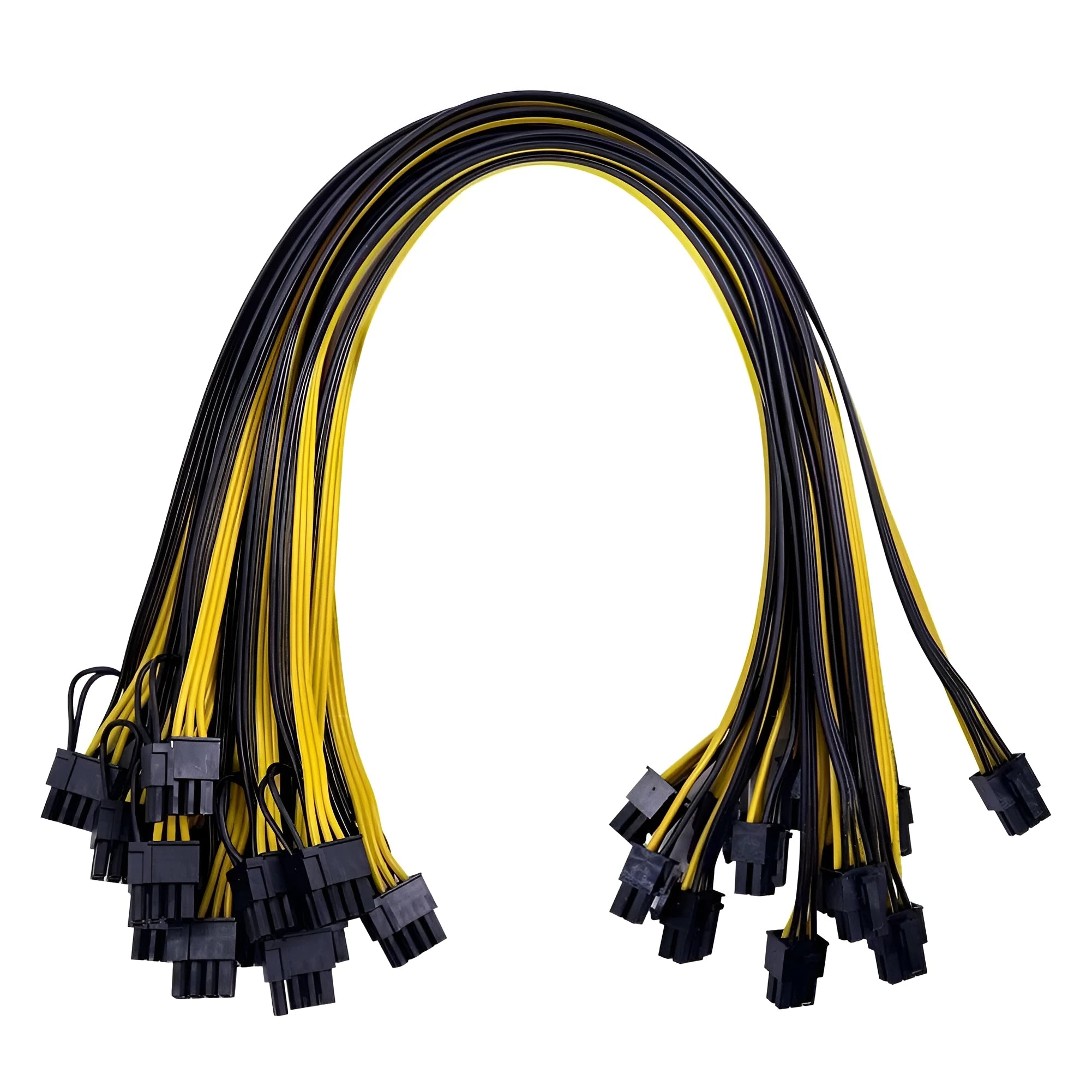 Yellow 70cm 6pin to dual 8pin graphics card power adapter cable