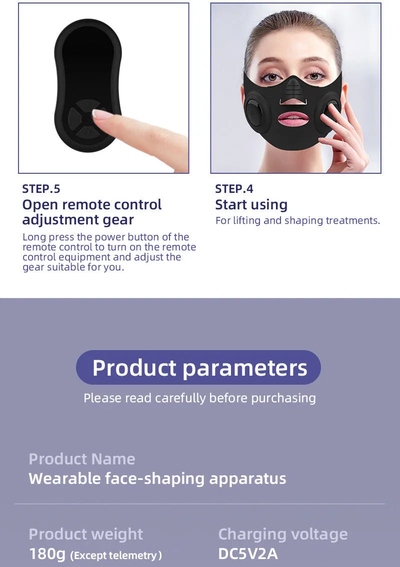 Black photon rejuvenation beauty mask device with USB charging for household facial skincare