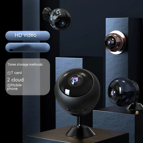 White or black 1080p wireless WIFI surveillance camera with a 3.6mm lens on a compact ABS plastic housing.