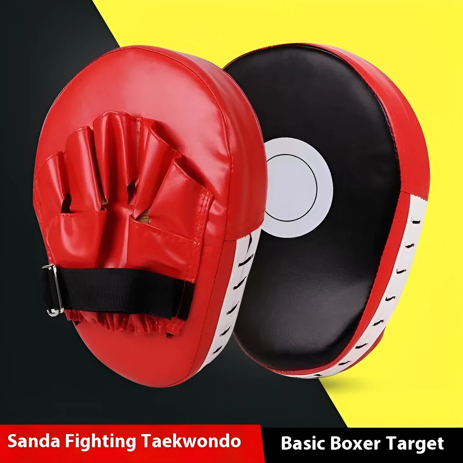 Boxing training punch mitts in vertical design with PU leather construction for adult and children martial arts practice