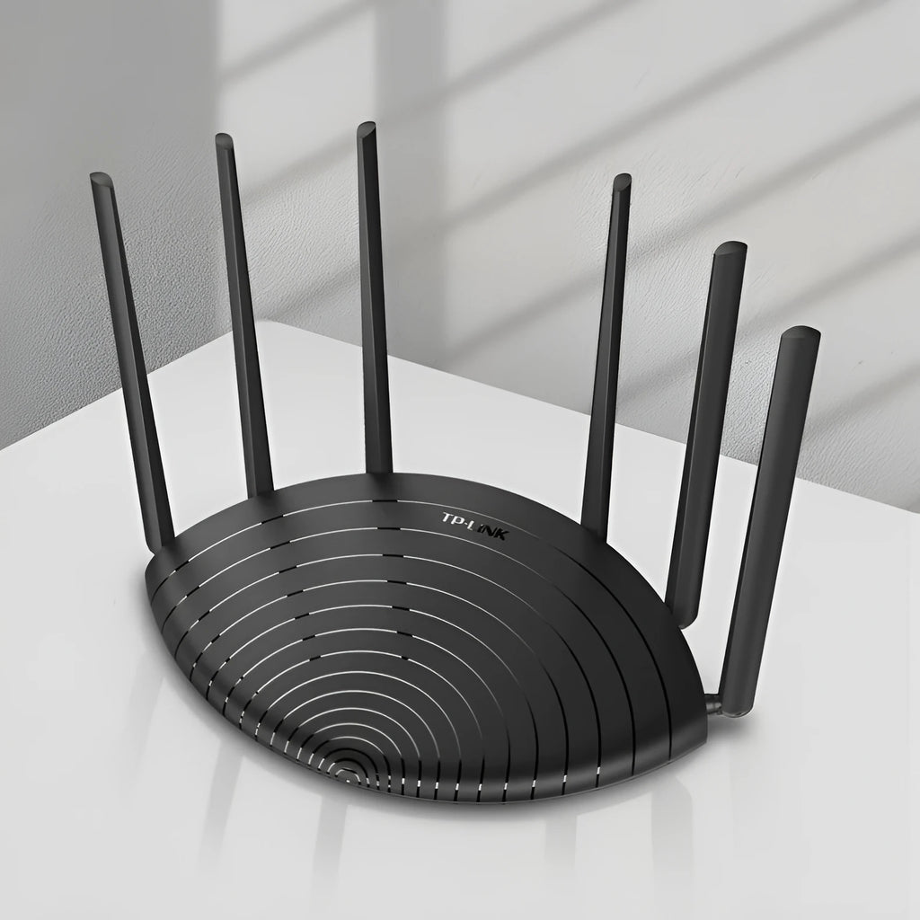 AC1900 gigabit wireless router with compact design measuring 254mm x 160mm x 38mm