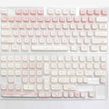 Full set of PBT sublimation keycaps for mechanical keyboards arranged in rows