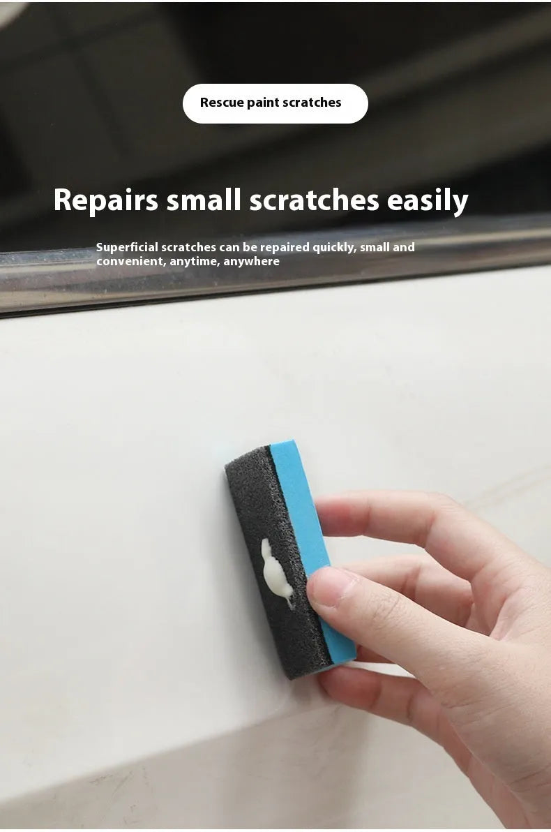 Car repair wax kit with A and B wax containers and frosted sponge mop for automotive paint scratch removal and polishing