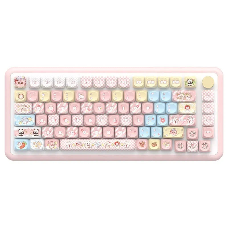 Clip Doll mechanical keyboard keycap set with doll theme designs for 112-key or 120-key layouts