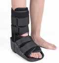 Grey Achilles tendon rehabilitation walking boot with fixed support design and adjustable sizing