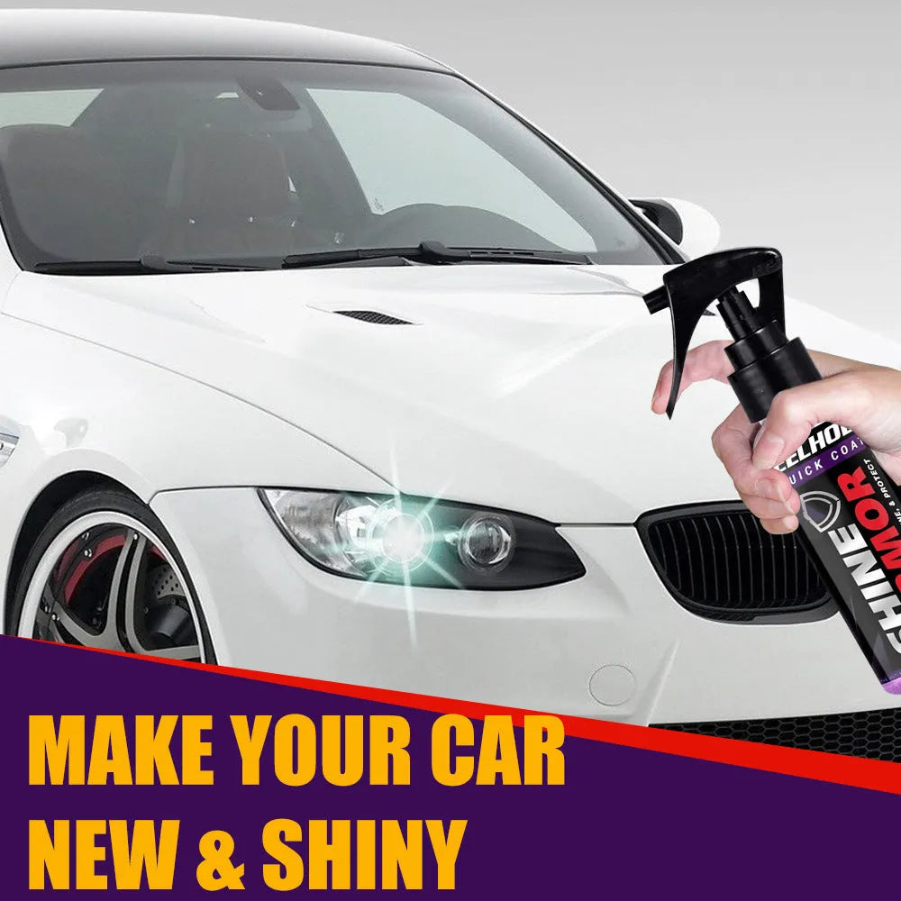 Purple automobile nano coating spray with microplated crystal formula in spray bottle