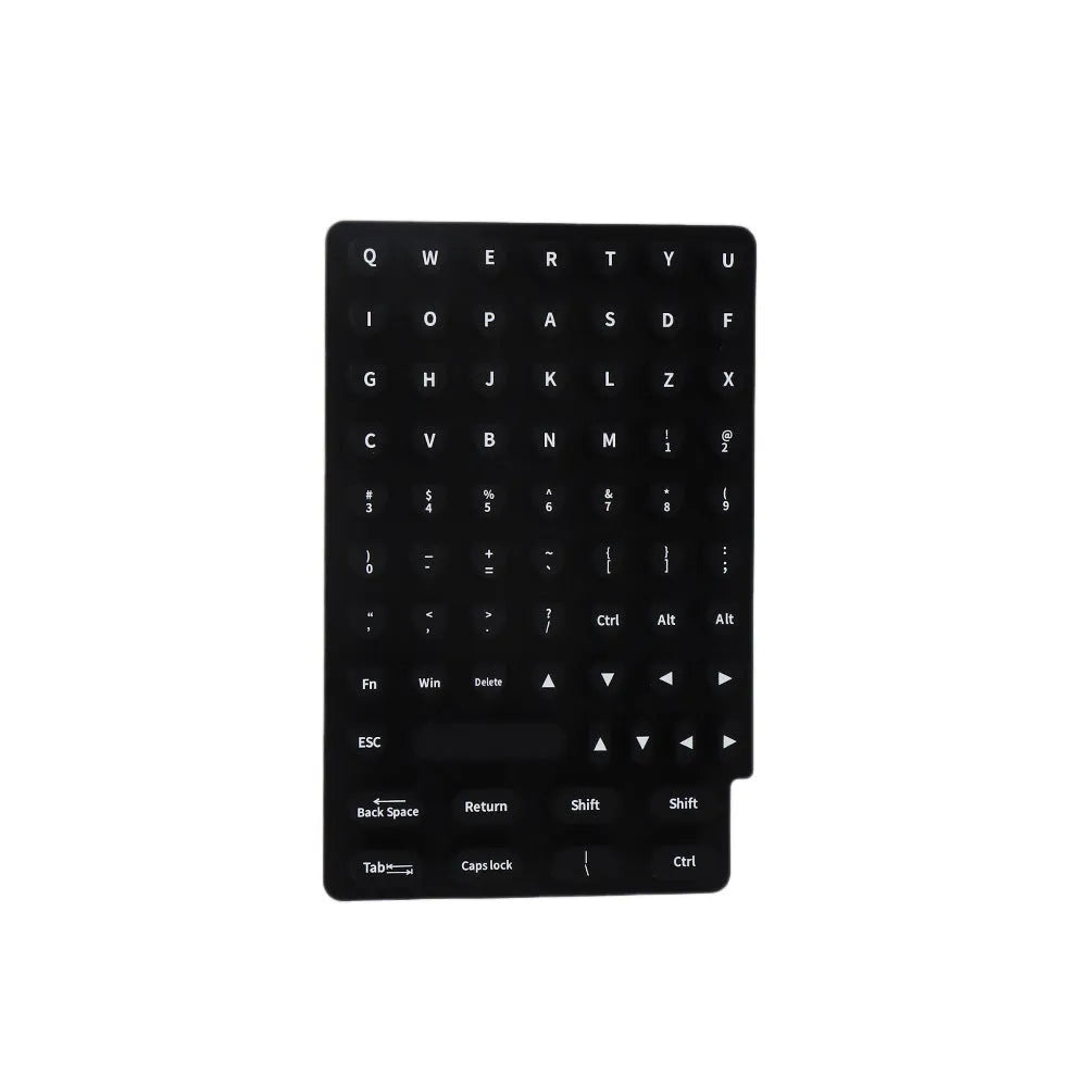 70 anti-static silicone keyboard key cap stickers in black, clear, mint green, pink, and purple, 17x11x1.5mm each, for long nail typing protection