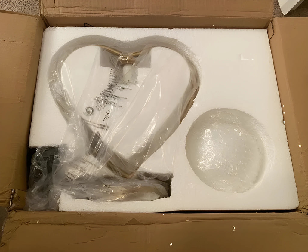 White heart shaped decorative LED lamp with touch control base