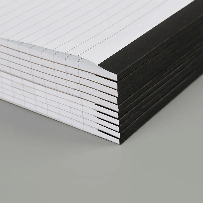 A4 tearable notebook with wireless adhesive binding and grid pattern paper for meeting minutes