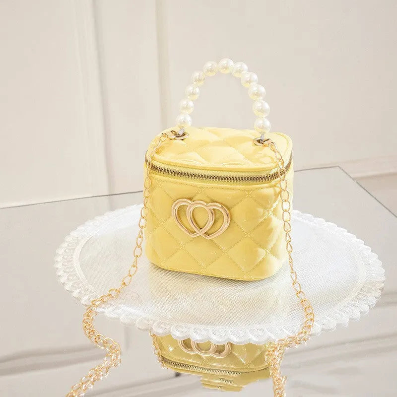 PVC bucket gel bag with heart pattern in seven colour options