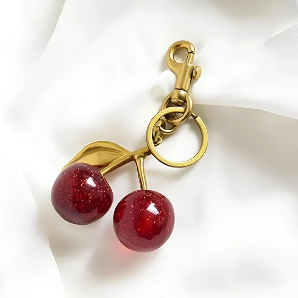 Zinc alloy 3D car key ring pendant in red and pink colours for women's bag accessories