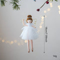 Pink and white cloth ballet girl angel doll plush toy pendant