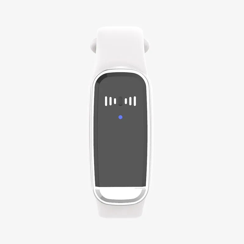 Black and white ultrasonic mosquito repellent bracelet with USB charging cable
