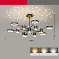 Black iron pendant lamp chandelier with 13 heads and remote control