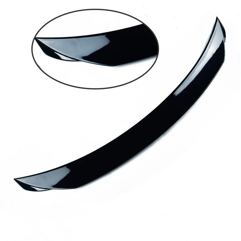 Mazda 3 Axela Exela large fixed blade tail trim spoiler in bright black finish for 2014-2021 models