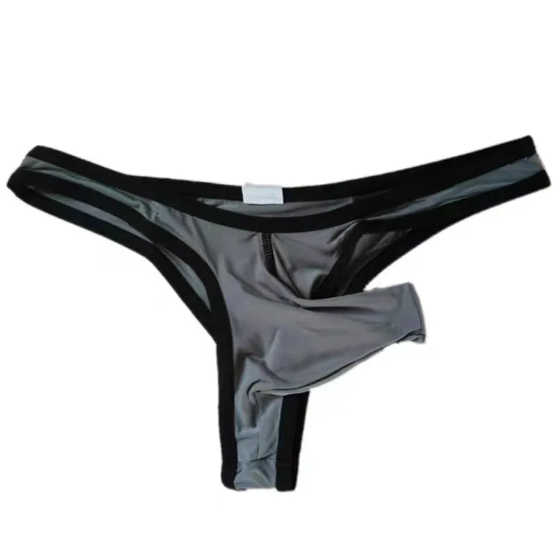 Men's Ice Silk nylon briefs with small elephant nose design in seven colour options
