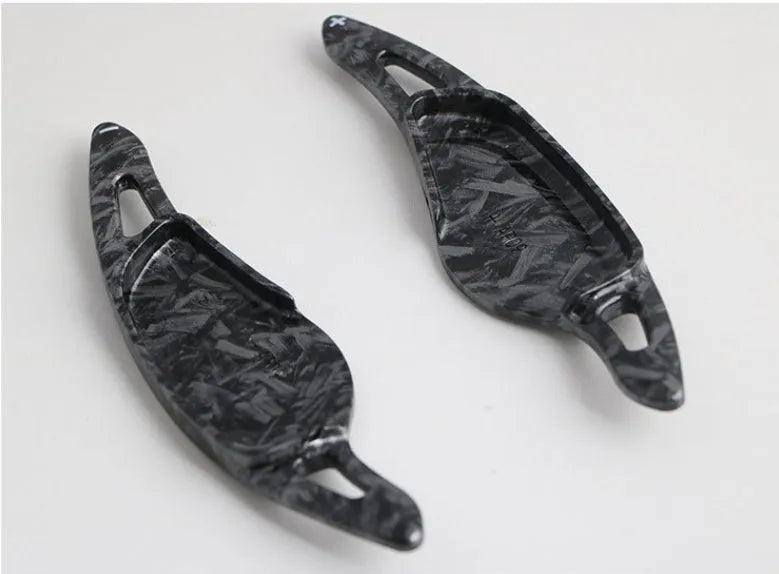 Carbon fibre steering wheel shift paddle interior modification in five colour options