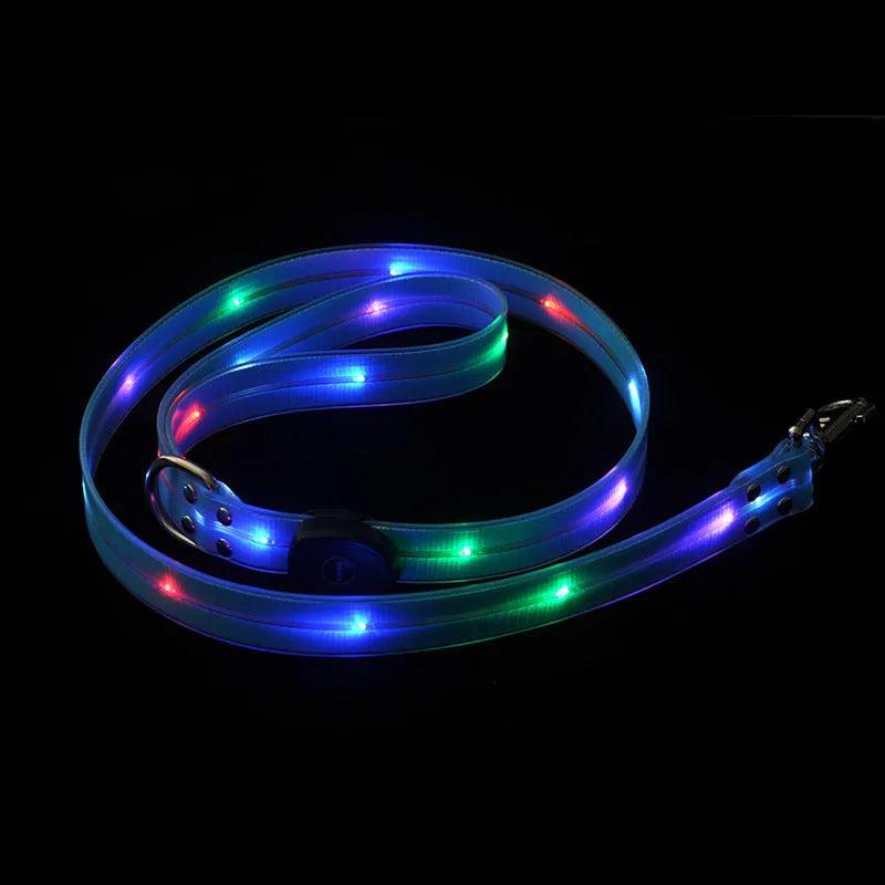 Bright orange PVC dog leash with hand holding strap showing 25cm width measurement