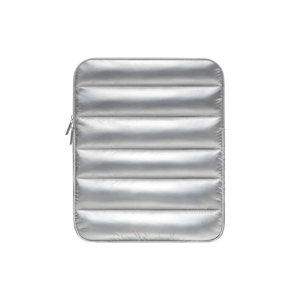 Fluffy air feeling laptop sleeve for 9.7-11 inch tablets in black, khaki, or silver colours