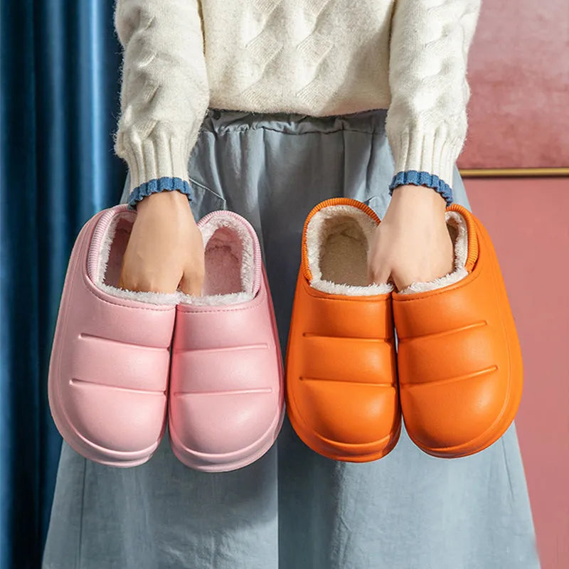 Waterproof EVA overshoe slippers with non-slip soles available in six colours