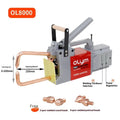 OL8000 manual control double-sided spot welding machine on a workbench.